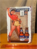 New Lonestar Beer and Rodeo metal sign