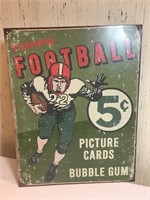 Metal Topps Football Bubble Gum Sign