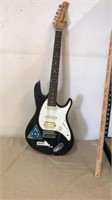 Silver stone electric guitar