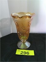 Iridescent Carnival Glass Vase