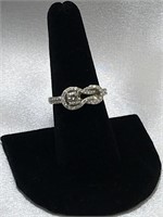 14K White Gold Eternity Knot Diamond Ring