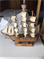 Ship Model "Mayflower" 9 x 9"
