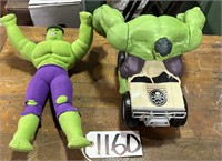 2 Incredible Hulk Toys