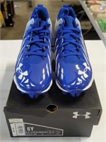 Under Armour - (6Y) Blue / White Shoes W/Box