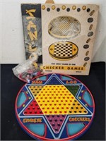 Vintage checker games