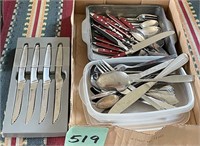 Stainless Flatware Set & Steak Knives