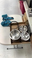 Dog bowls, small dog harness