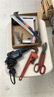 Various tools, drill,