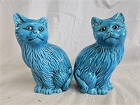 2 Vintage Mid Century Modern Cat Sculptures