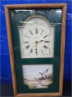 Quartz Ingraham Clock Mallards Print