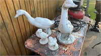 Four Concrete Geese