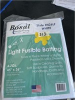 Nodal light fusible batting