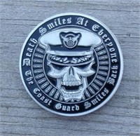 Coast Guard Military Challenge Coin Skull
