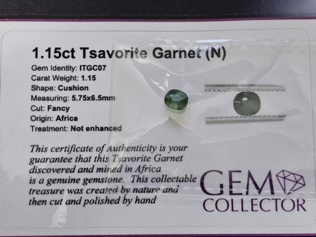 1.15ct Tsavorite Garnet