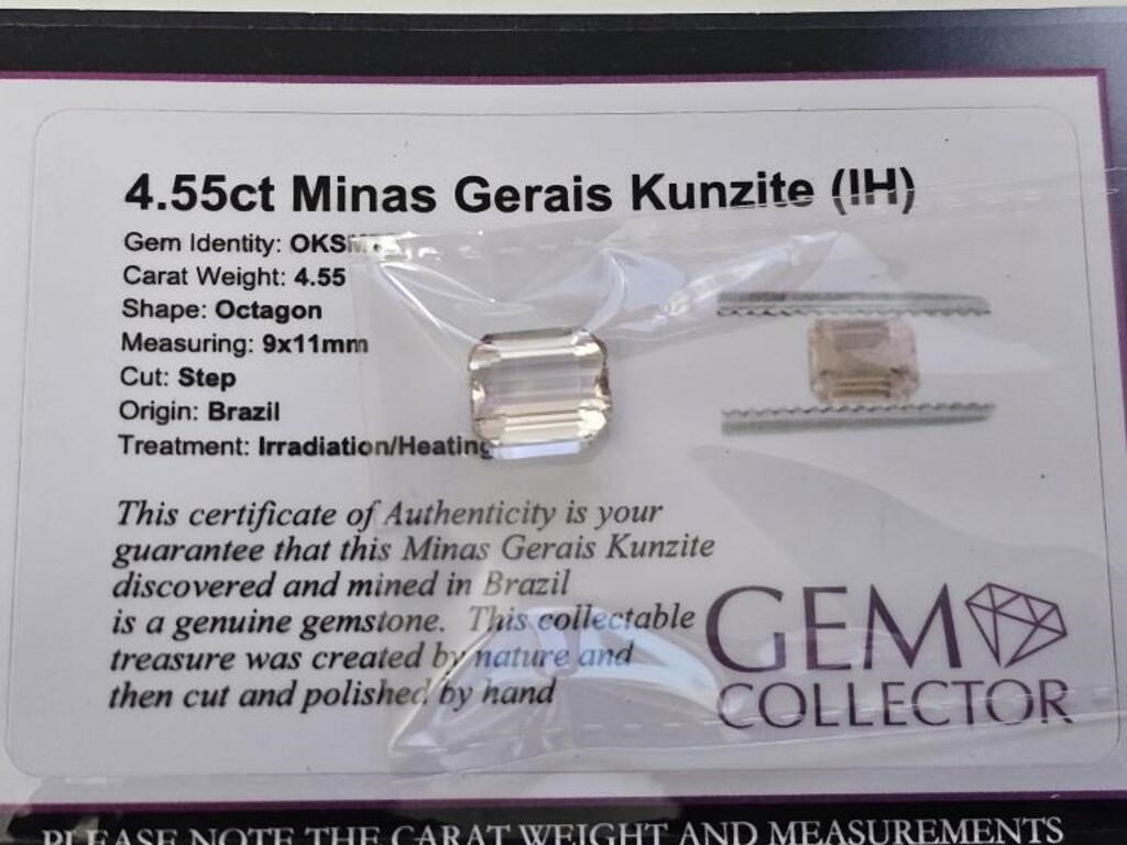 4.55ct Minas Gerais Kunzite