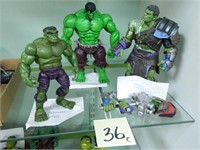 (3) Incredible Hulk Action Figures