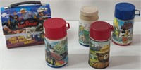 Vintage Thermos' & Tin Lunch Box