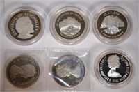 Six assorted Commonwealth silver coins