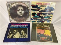 Lot of 4 Shirley Scott Jazz LP Record Albums