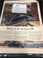 Approximately 20 Ads for Lincoln, Lincoln Zephyr