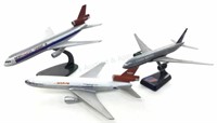 (3) Desktop Plastic Scale Model Airplanes