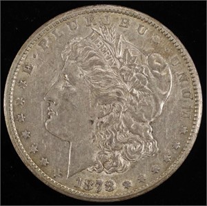 1878-CC MORGAN DOLLAR AU