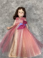 17 inch hard plastic doll, unmarked. From 1950s