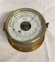 Vintage Stockburger Barometer Thermometer Brass