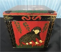 Lacquered Monkey Storage Box
