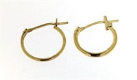 14kt Gold 11.50 mm Huggie Hoop Earrings