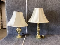 White and Gold Toned Lamps