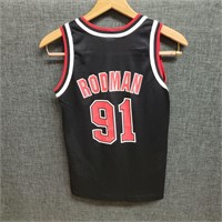 Dennis Rodman,Bulls,Black, ,Champion  M 10-12