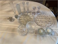 12 pieces glass deviled egg s plates candle