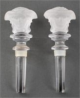 Versace Rosenthal Glass Medusa Head Stoppers, 2