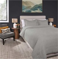 3-Pc Queen House & Home Comforter Set, Grey