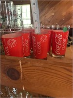 (7) glass Coca-Cola glasses