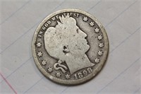 1898 Barber Silver Quarter