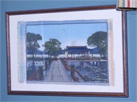 Lot #4859 - Antique WWII Era framed Chinese