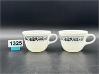 Pair of Blue Onion pattern Corning mugs