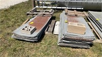 2 Piles of 7' Rusted Corrugated Steel