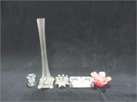 (5) Glass Candle Holders