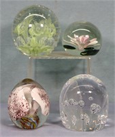 (4) Art Glass Paperweights