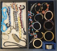 Costume Jewelry 2 Trays