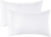 Bedsure Queen Pillow Cases - White Polyester Micro