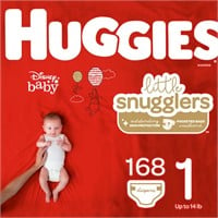 Huggies Little Snugglers Baby Diapers Size 1 168 t