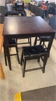 Table and bar stools