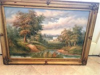 VTG Oil on Canvas Landscape Painting