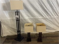 FLOOR LAMP AND TABLE LAMPS