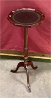 Nice Mahogany Leather Top Plant Stand