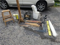 Wooden Step Ladder, Hand Saws, Etc.